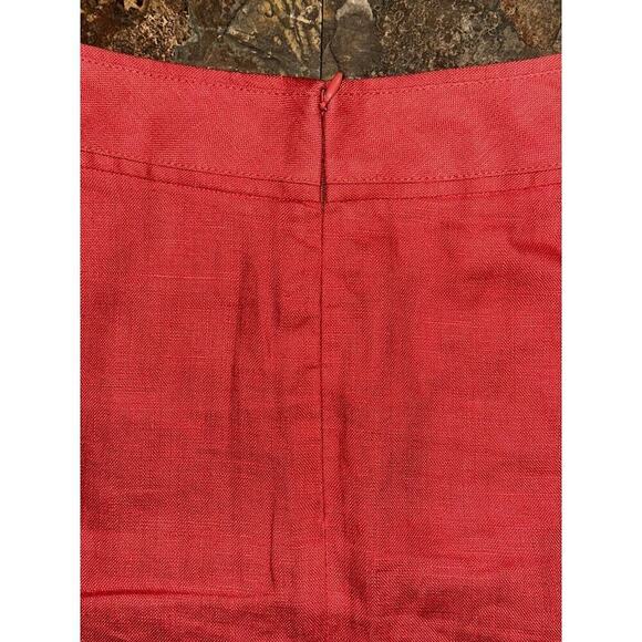 Ann Taylor Women’s Lined Skirt Size 2 Linen Pleated A Line - Picture 7 of 8